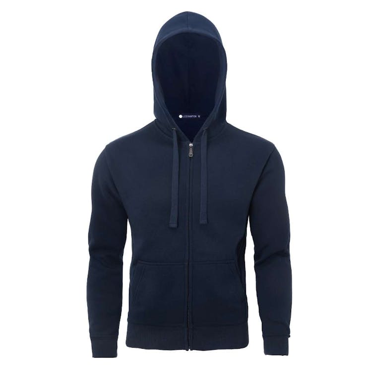 Fleece Full zip Hoodies - Size Small Navy, custom hoodie or sweatshirt with logo imprint 1