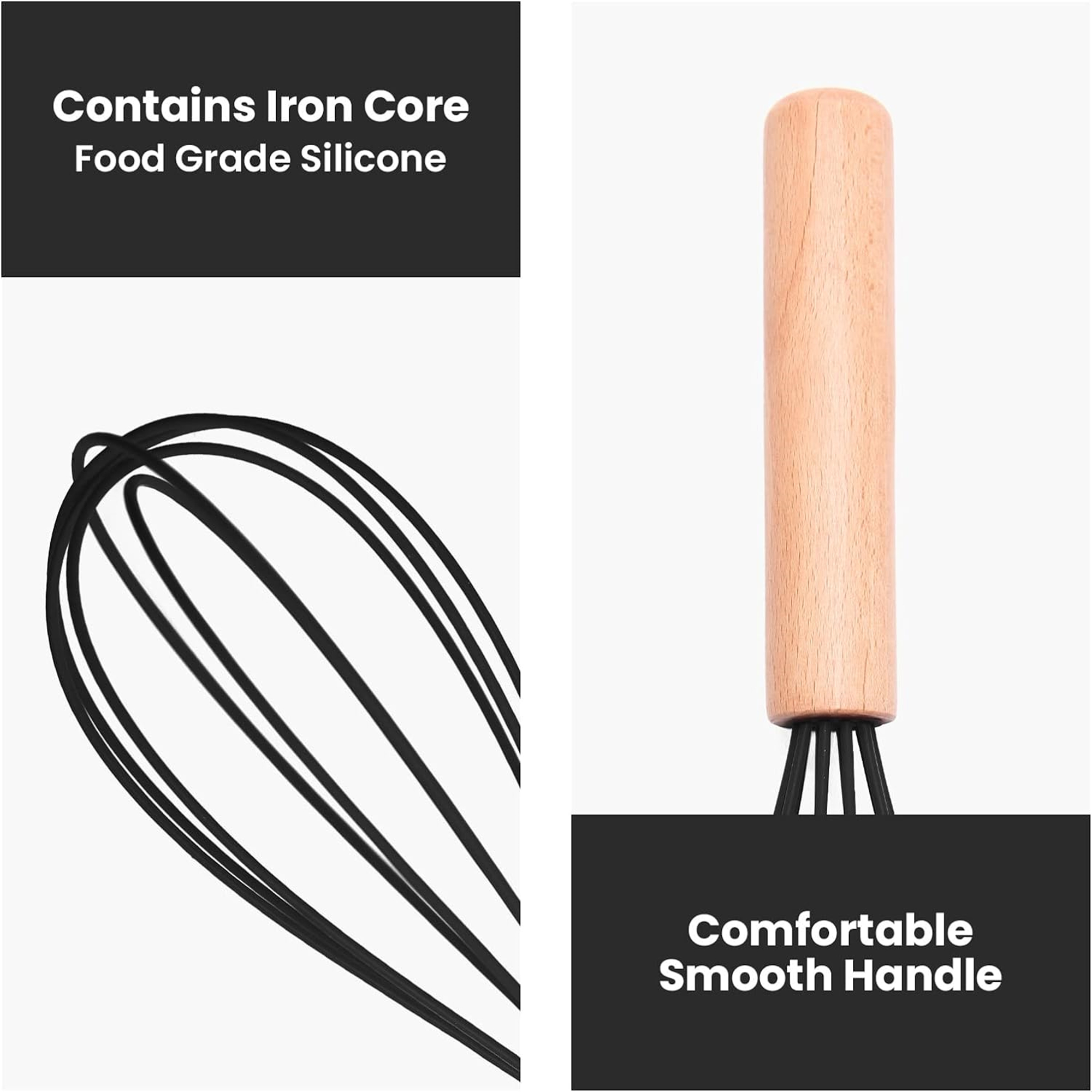 Silicone Whisks With Wooden Handle 5