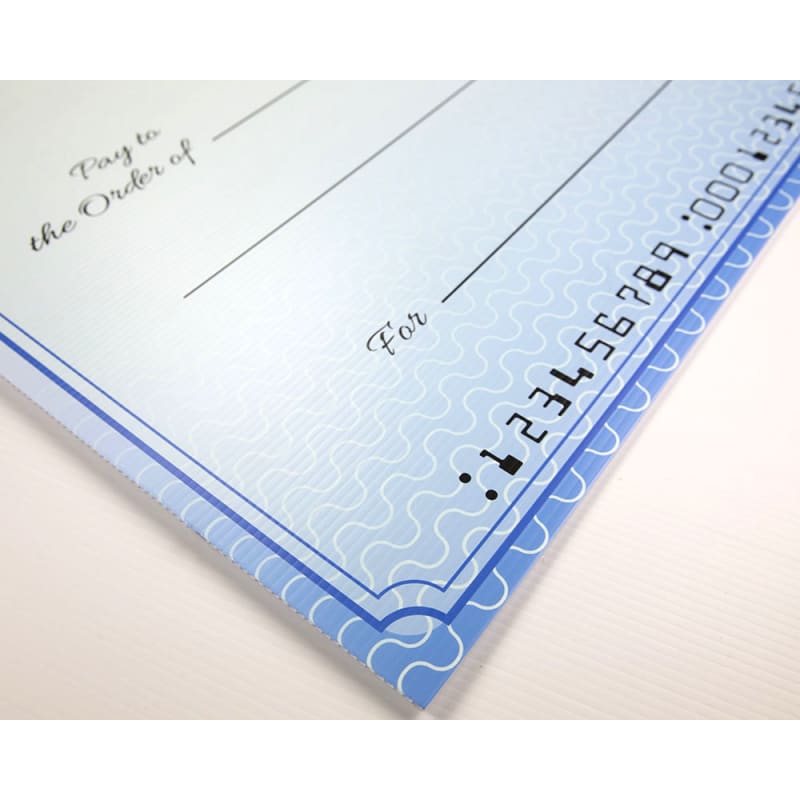 Custom Economy Large Checks 22 X 48 Inch 2