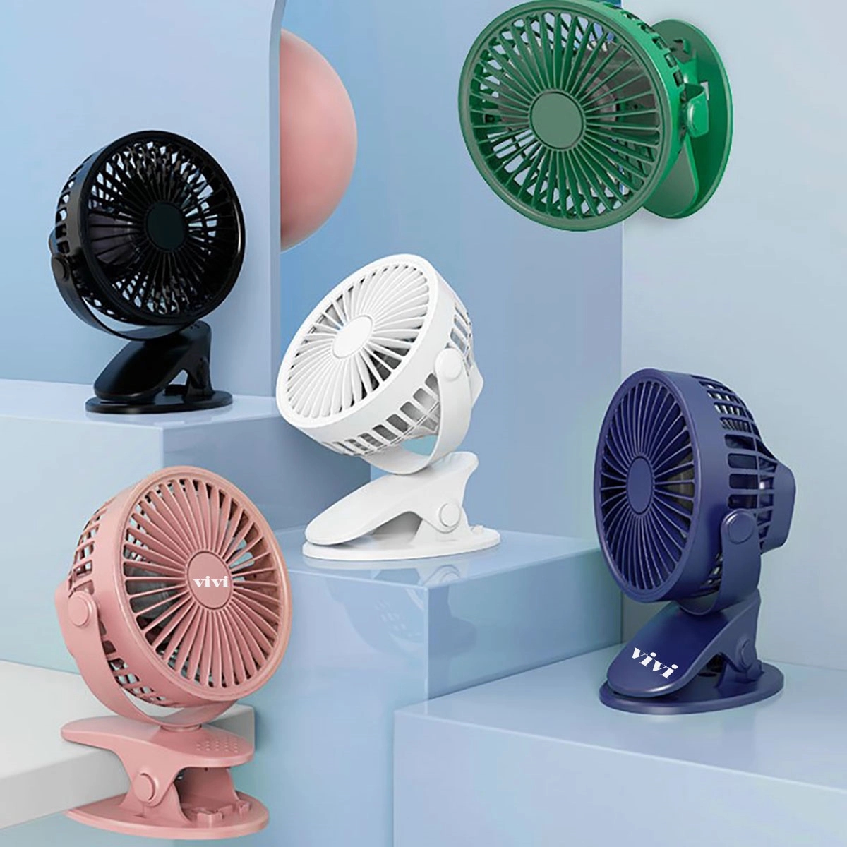 Clip Desk Fan Usb Battery Rechargeable 2