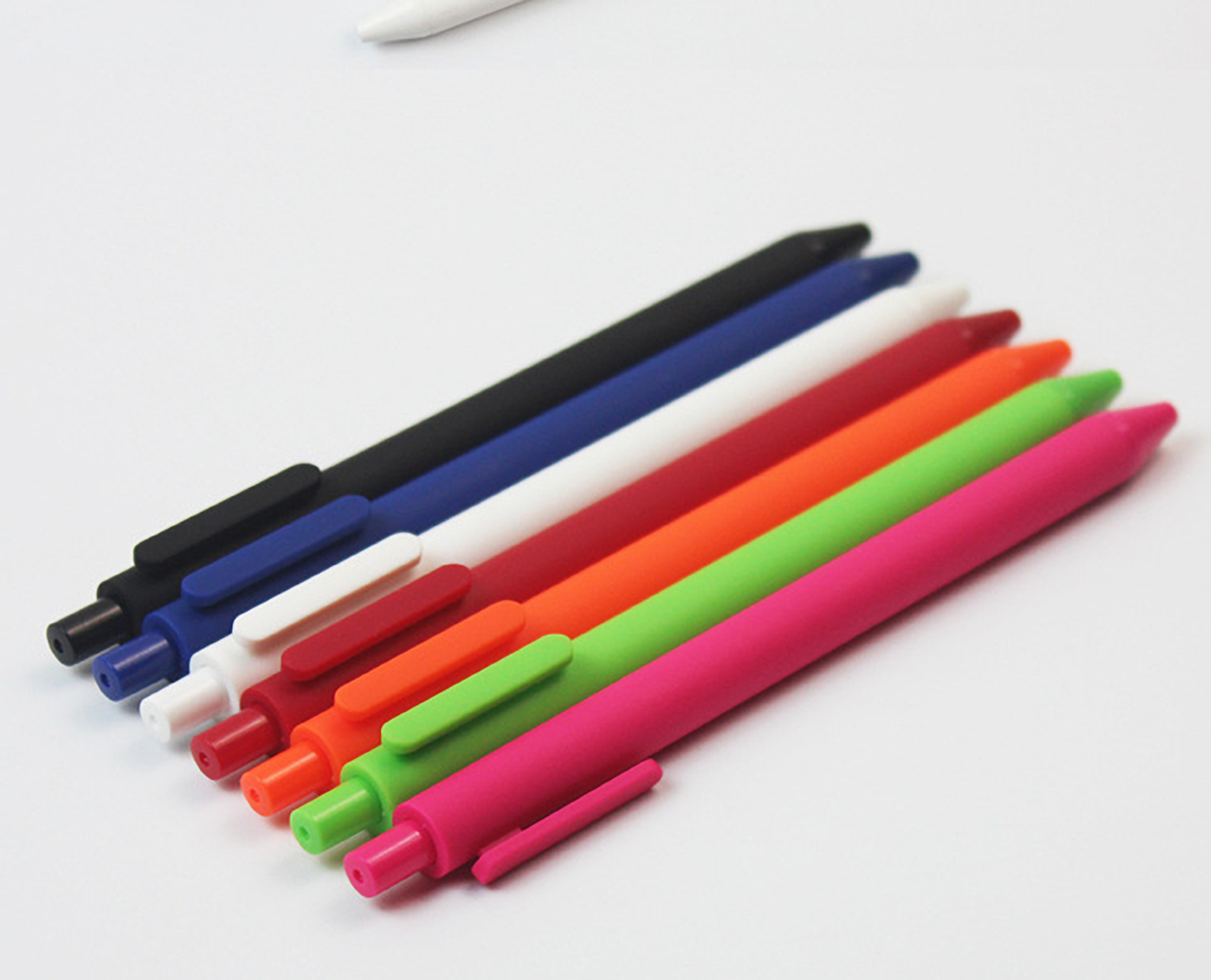 Hot Wholesale Plastic Gel Pen Custom Logo Printing Ballpoint Pen Multi-color 6
