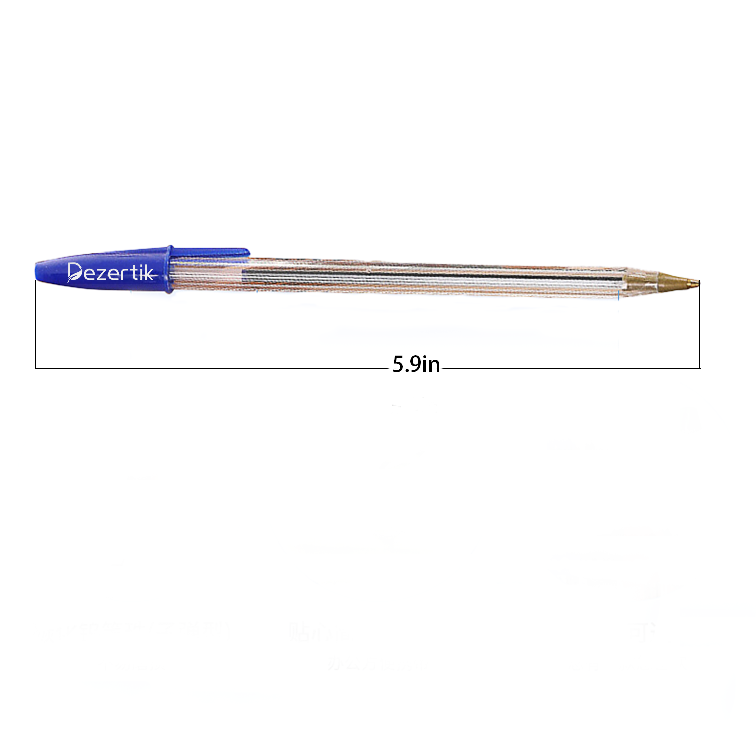 Transparent Plastic Ballpoint Pen with Signature Design 2
