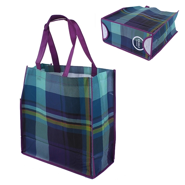 Full color non-woven foldable shopper tote bag 3