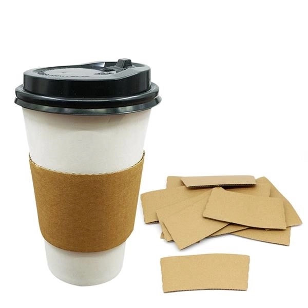 Kraft Corrugated Coffee Cup Sleeve MOQ 1000pcs
