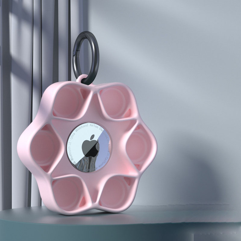 Silicone AirTag Keychain Combined Tracker Finder and Pop it Bubble 6