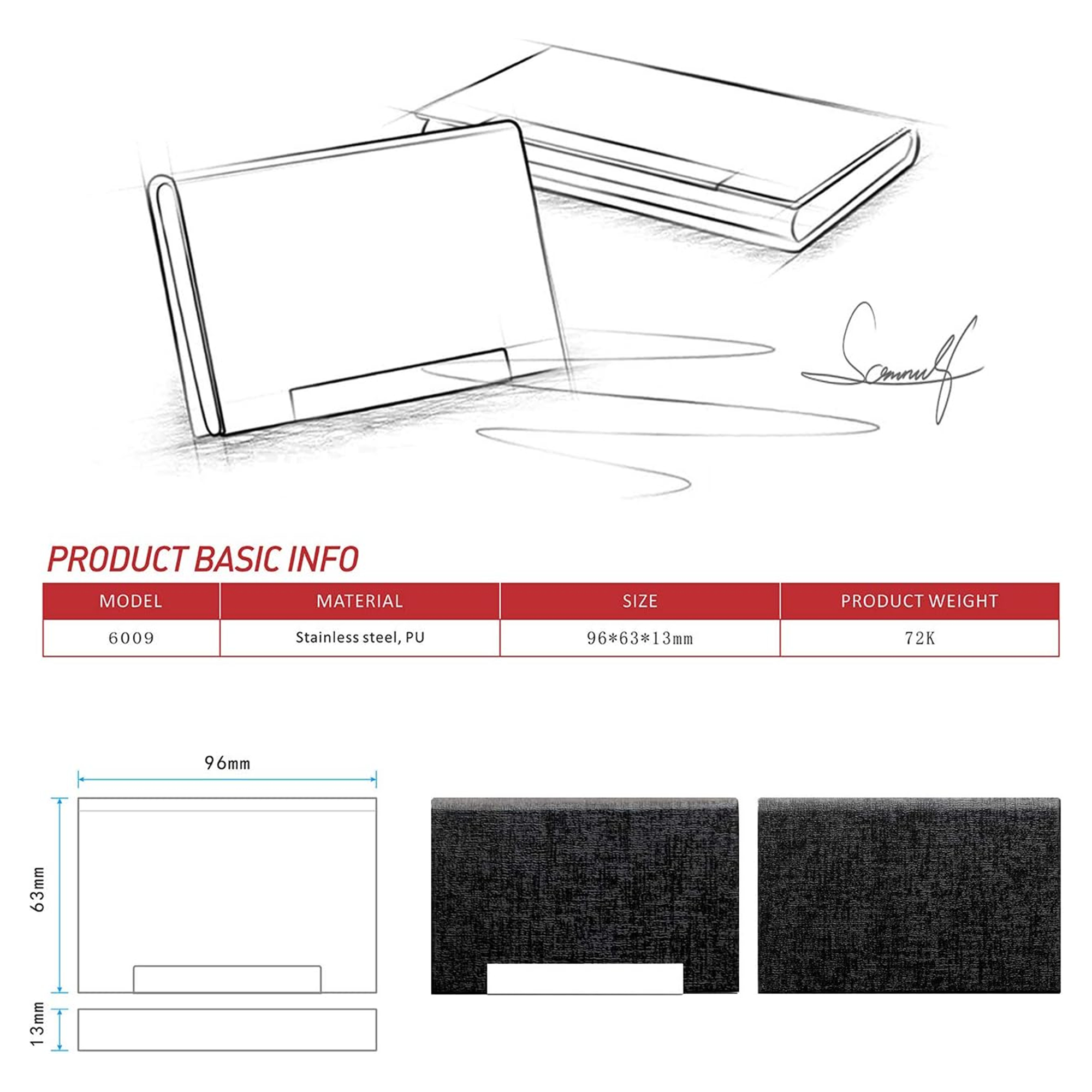 Slim Wallet Business Card Case Credit Card Holder 3