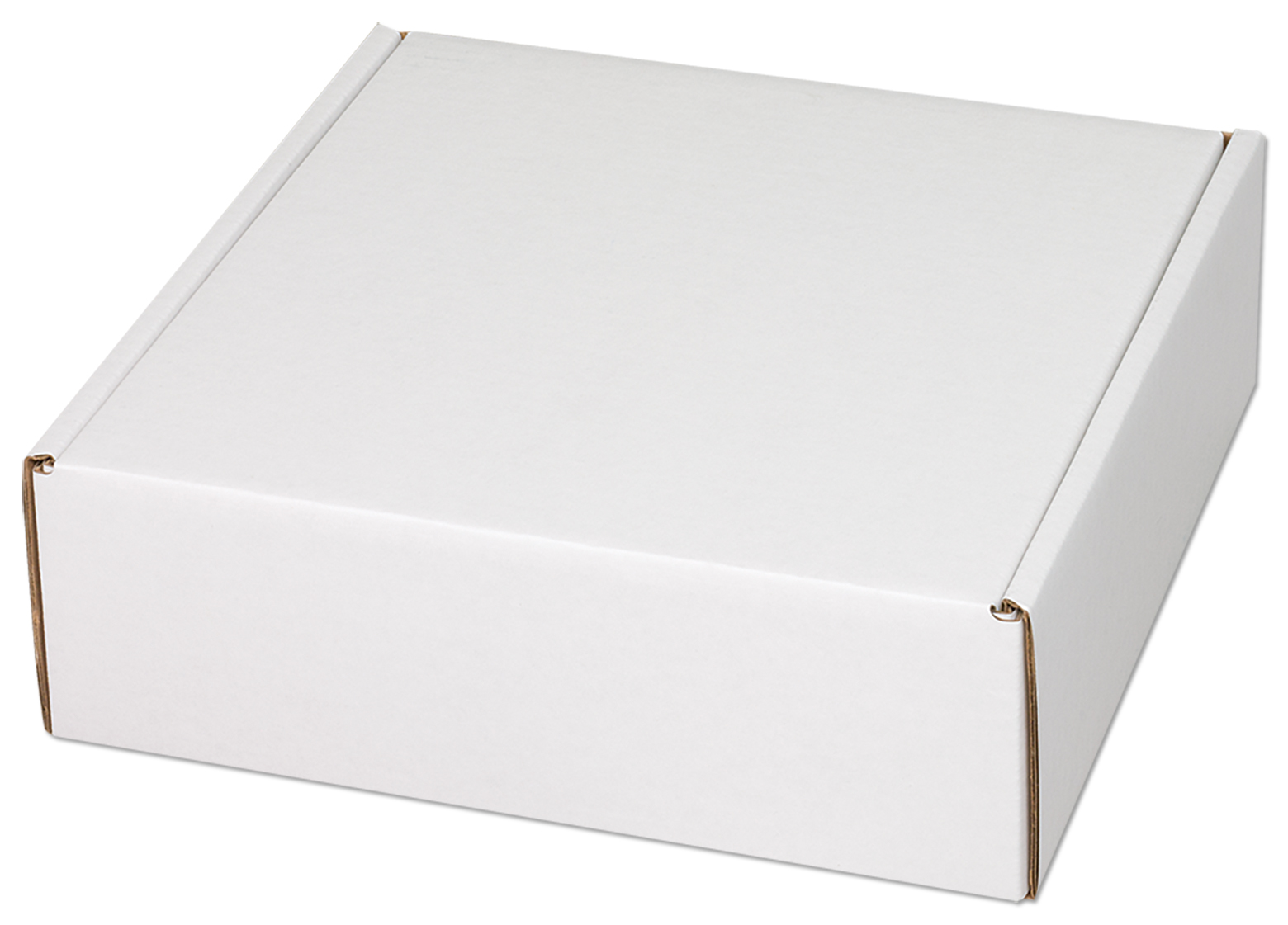 10 1/2" x 10 1/2" x 3 1/2" - B-Flute Outside Tuck Box 1