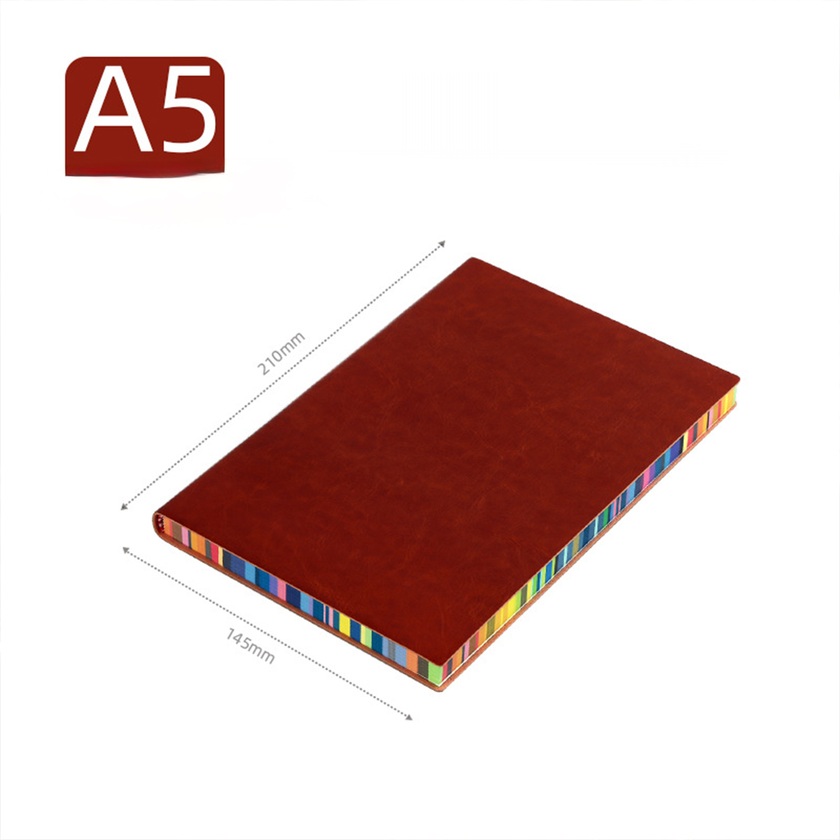 A5 Soft Cover Rainbow Edge Cute Notebook Simple Thick 2