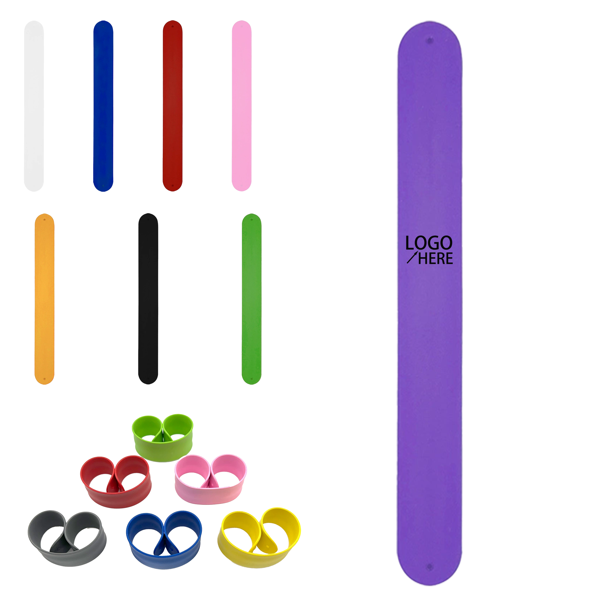 Solid Color Silicone Slap Bracelet 2
