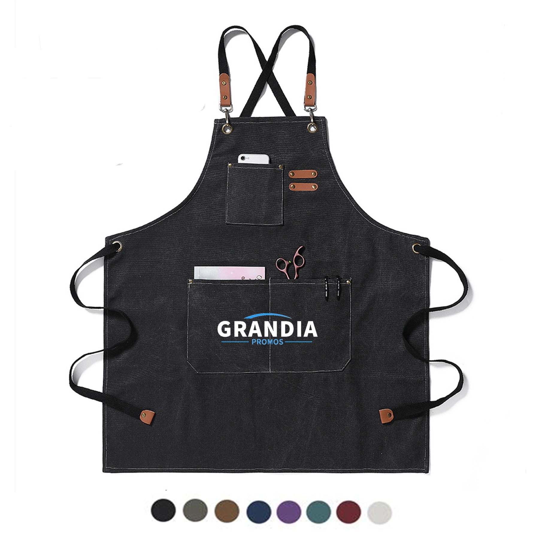 Kitch Style Washed Canvas Apron 2