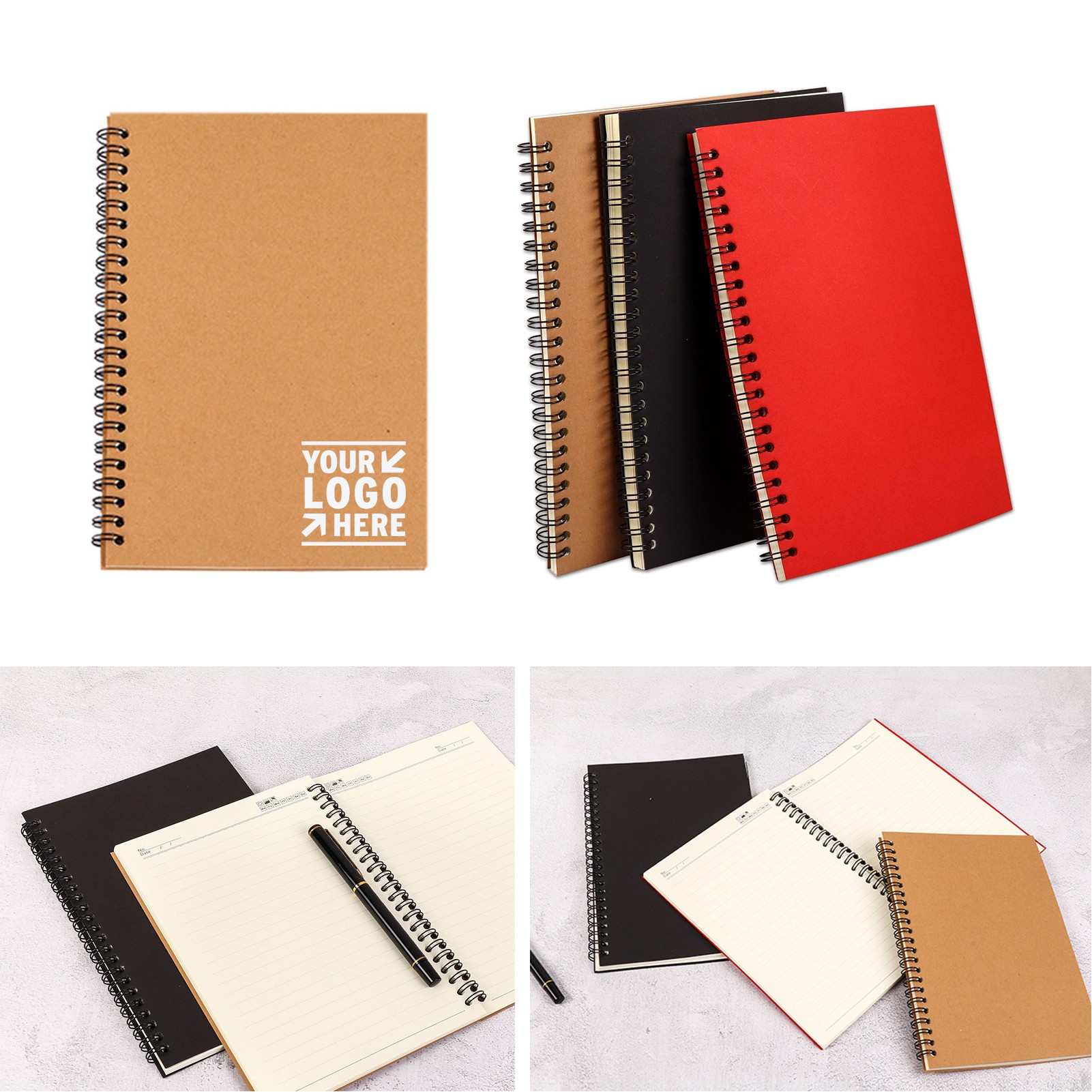5.5" x 8.3" A5 100 Pages Spiral Ruled Notebook 1