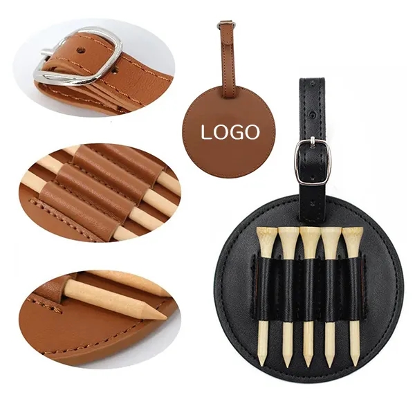Leather Golf Tees Holder - Bag or Belt Clip 7