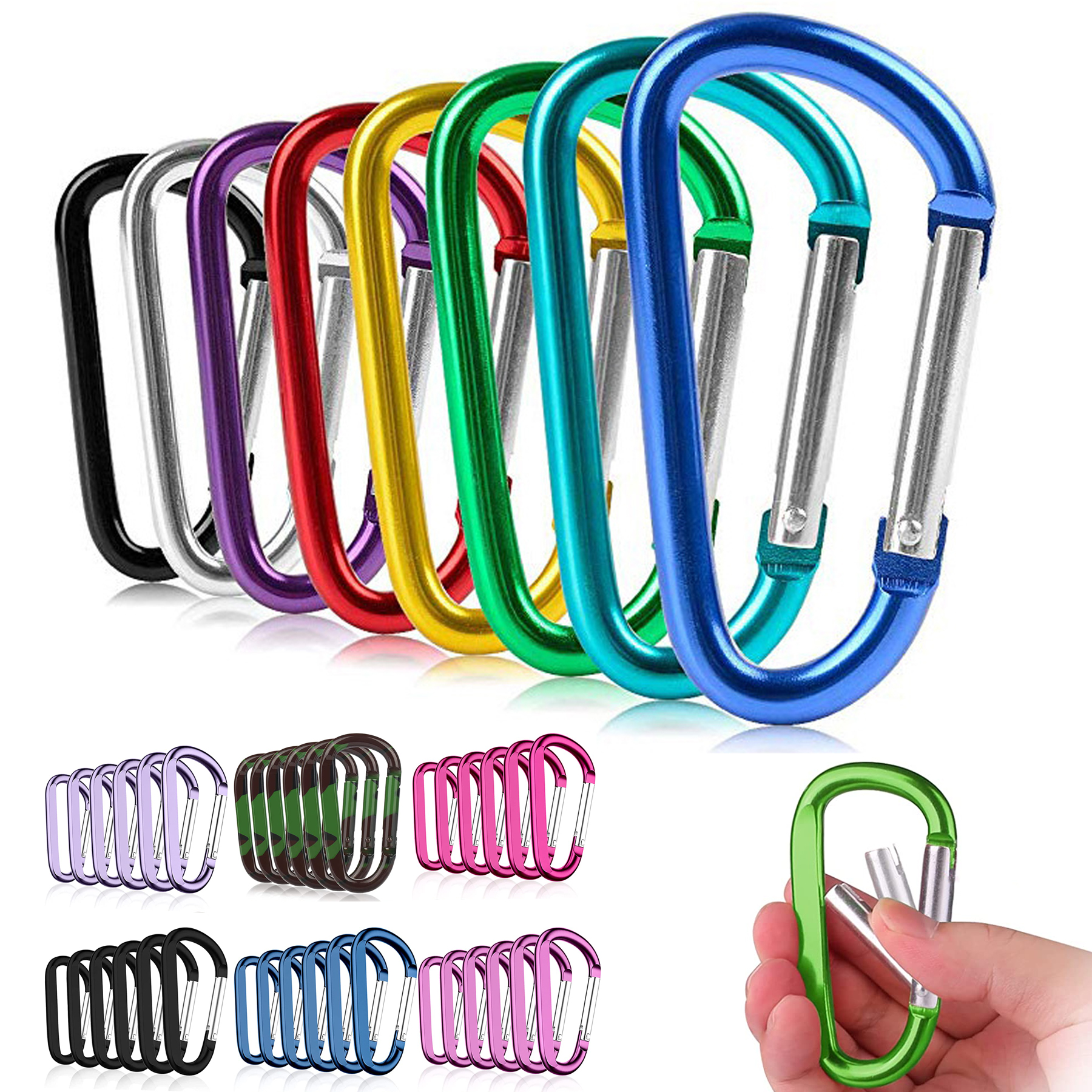 Aluminum D Ring Shape Carabiner 1