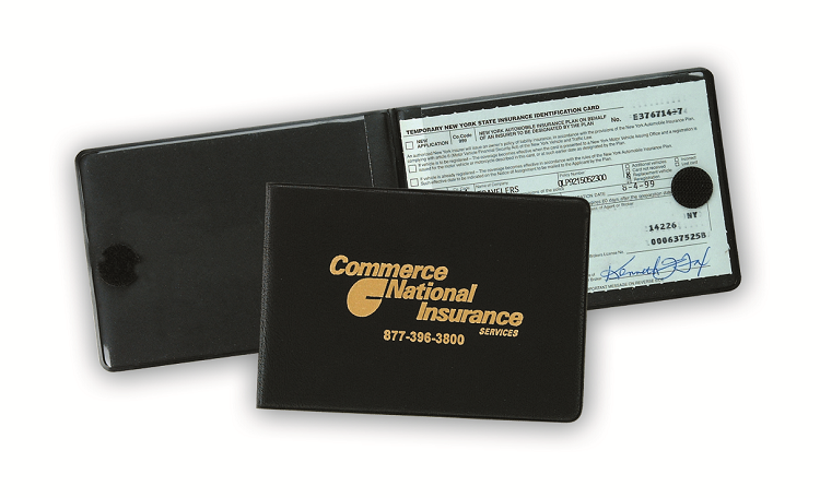 Deluxe Stiff Cover Foldover Insurance Card Holder 1