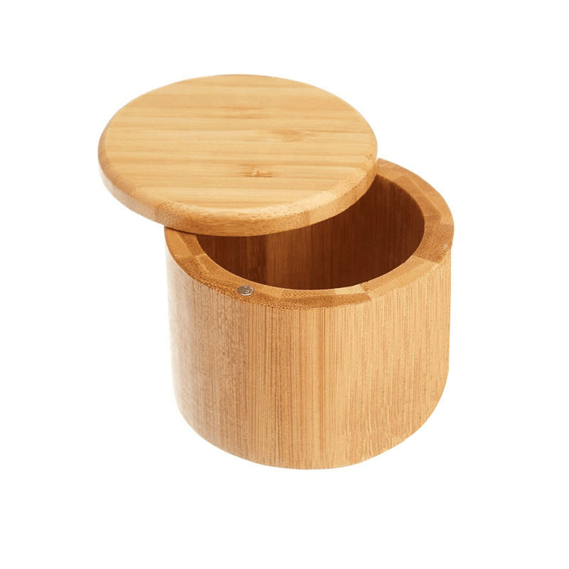 Round Bamboo Salt Box 2