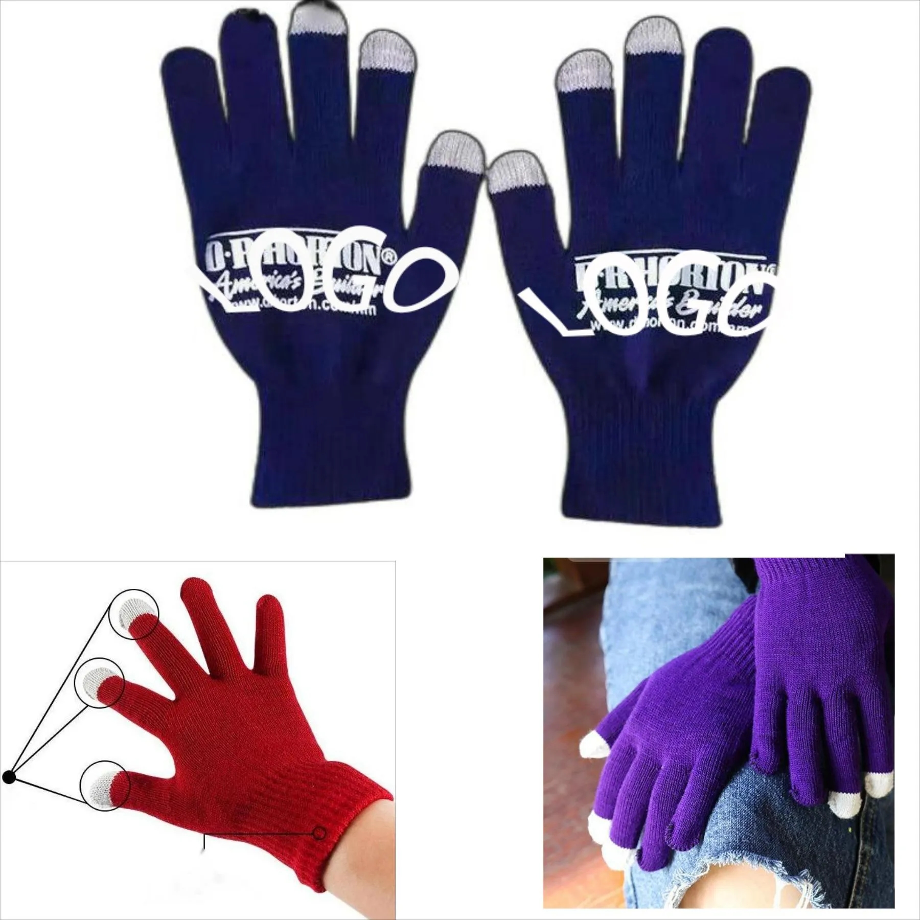 Warm Thermal Touchscreen Winter Knit Gloves 2