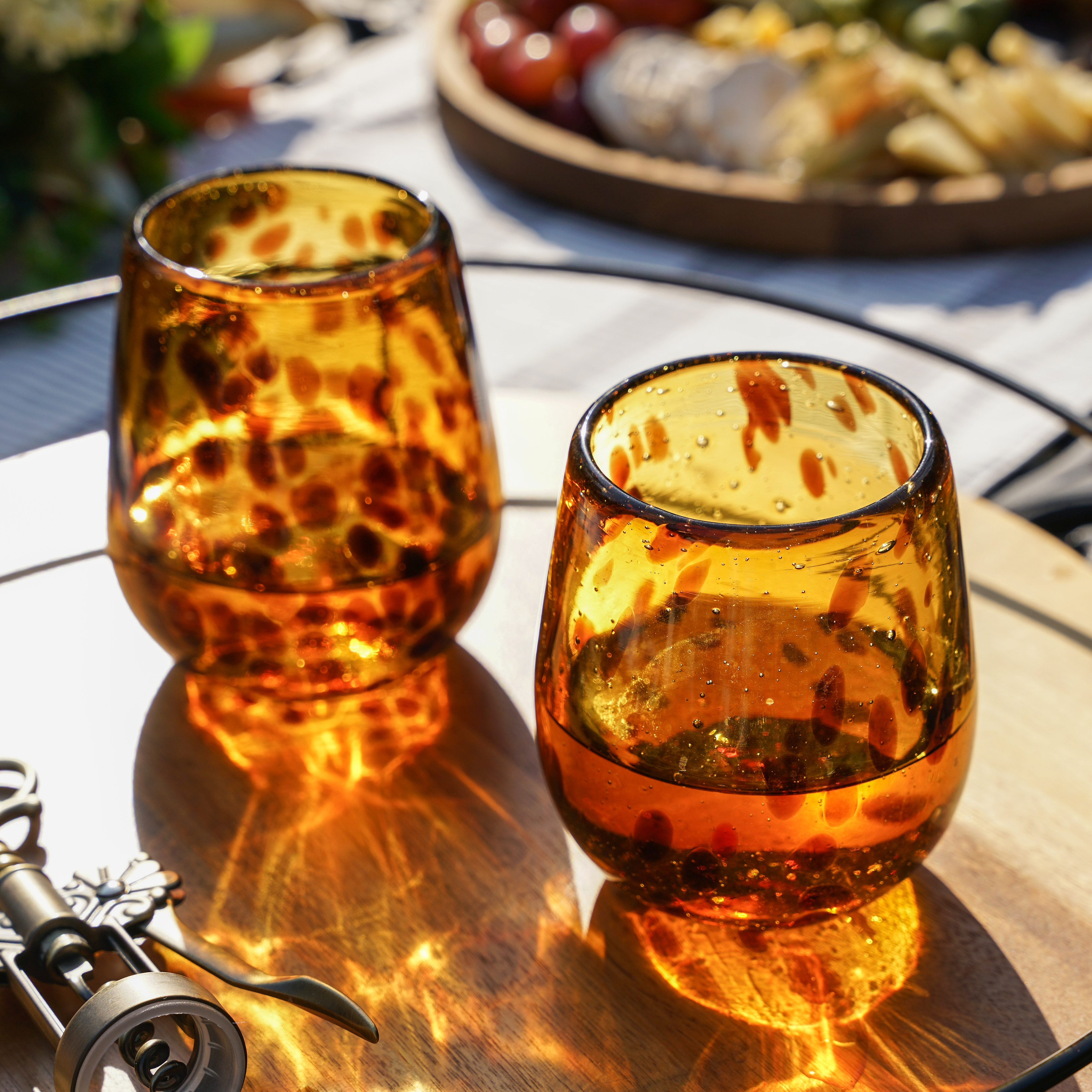 Twine Living® Tortuga Stemless Recycled Wine Glass, set of 2 4