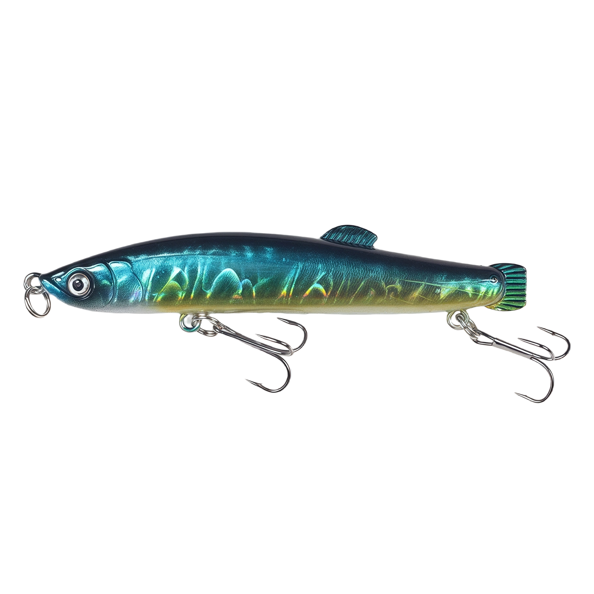 11.5g 3.54" Sinking Pencil Lure with Treble Hooks, Blood Groove, Long Cast, Hard Bait 2