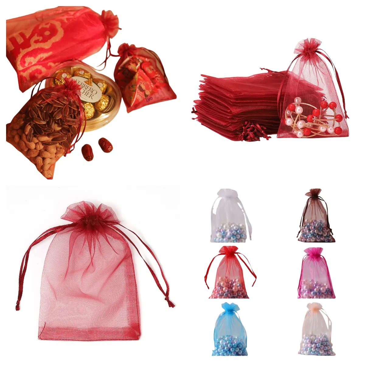 Drawstring Organza Jewelry/Candy/Mesh Gift Bags 3