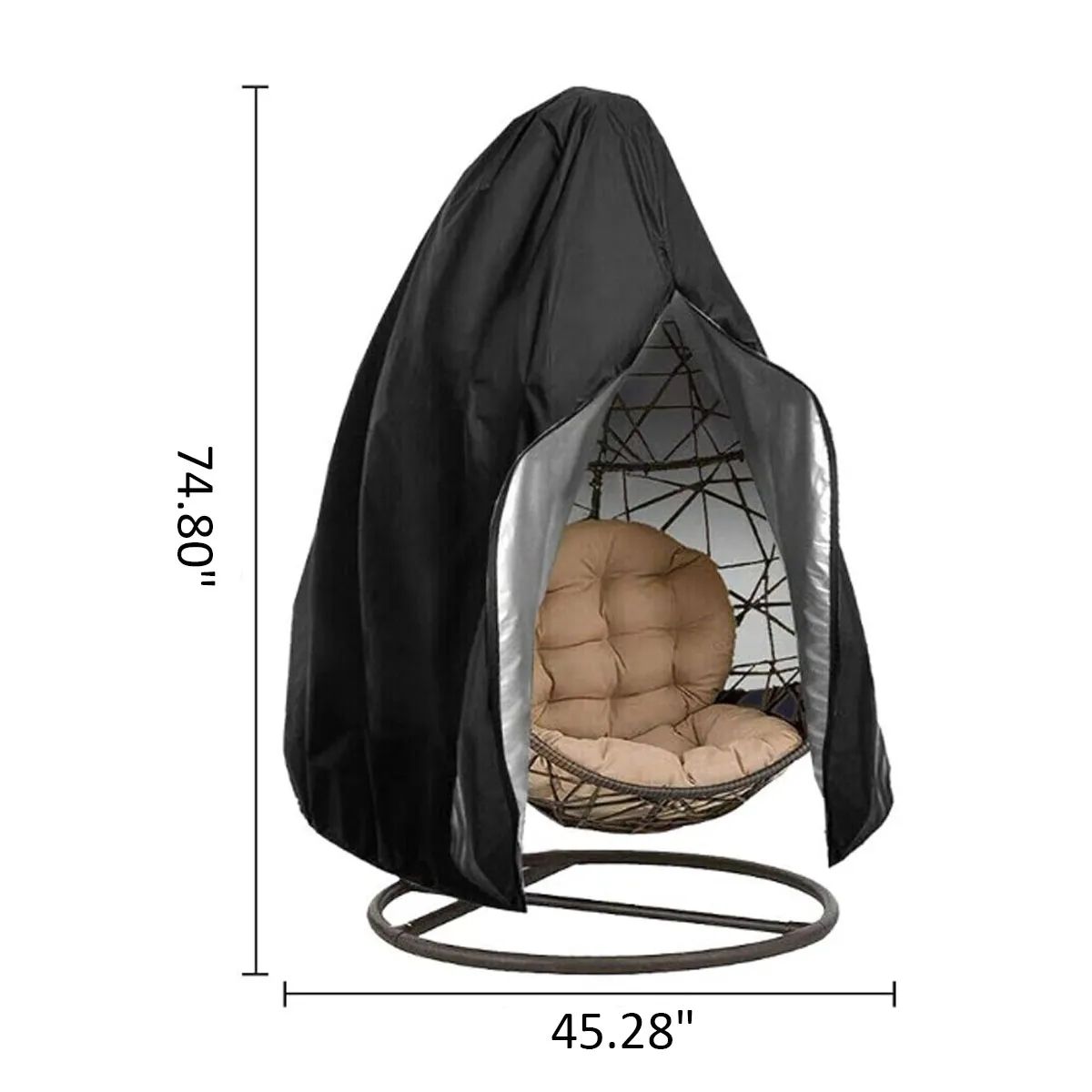 Oxford Fabric Waterproof Outdoor Hanging Egg Chair Cover 4