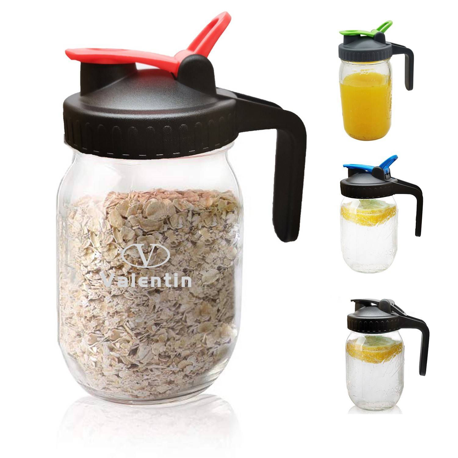 34oz Glass Mason Jar Pitcher 3