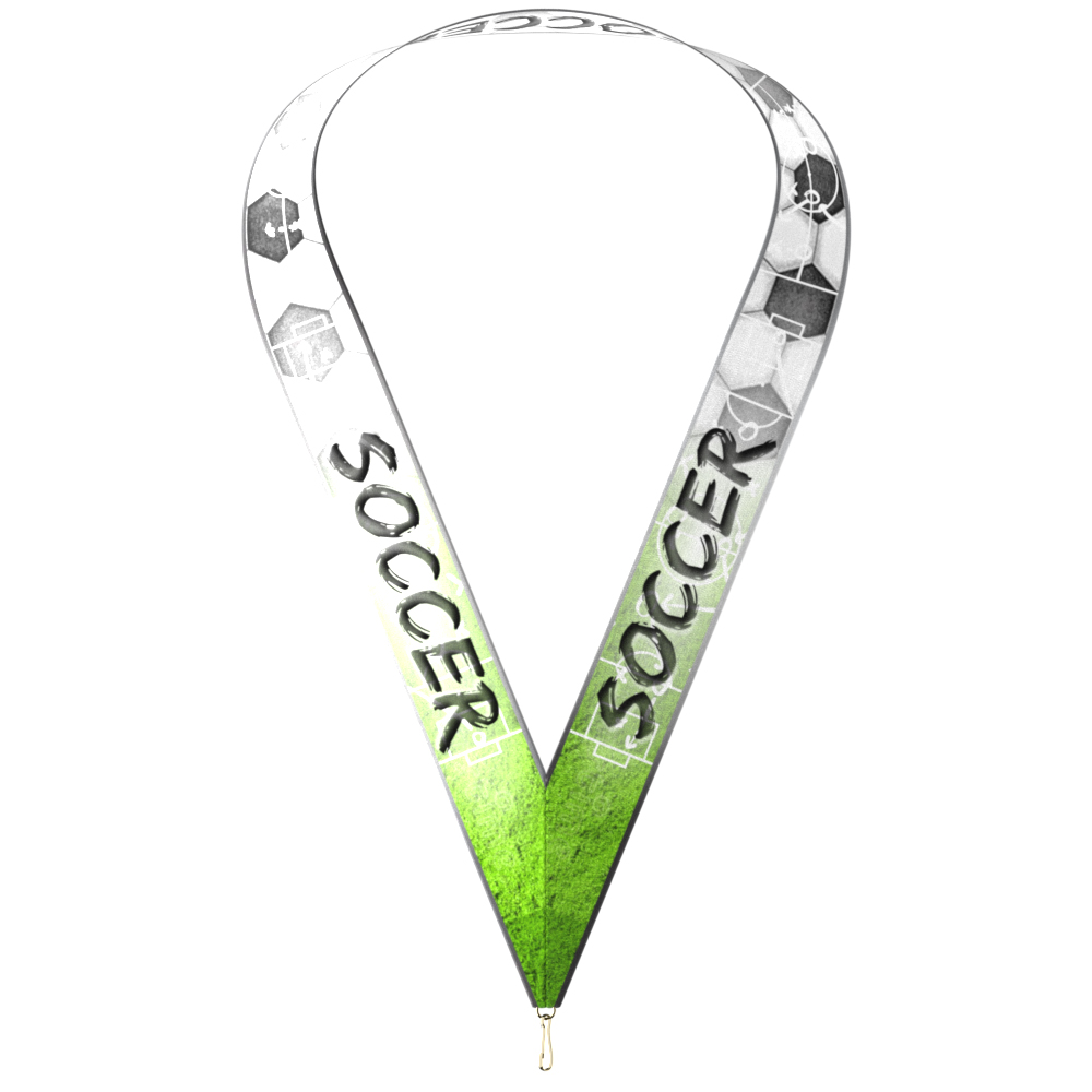 1-1/2" x 34" Sublimated Soccer Neckband w/ Quick Clip 1
