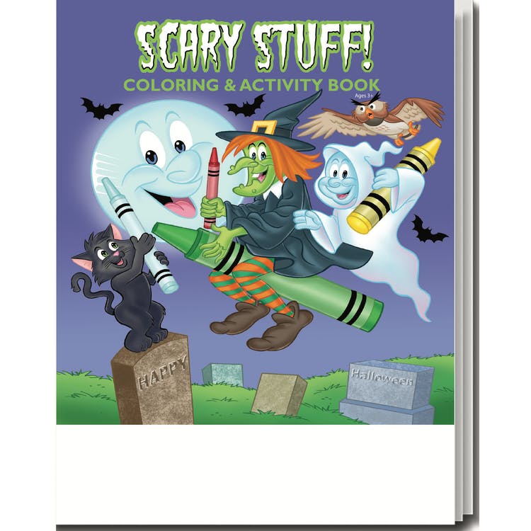 Scary Stuff Coloring Books - Halloween Theme Ages 3-11