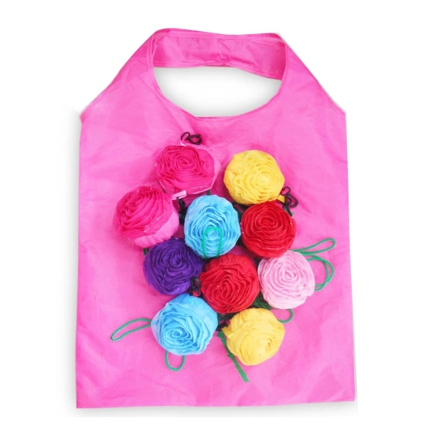 Rose Flowers Foldable Shopping Tote Bag 6