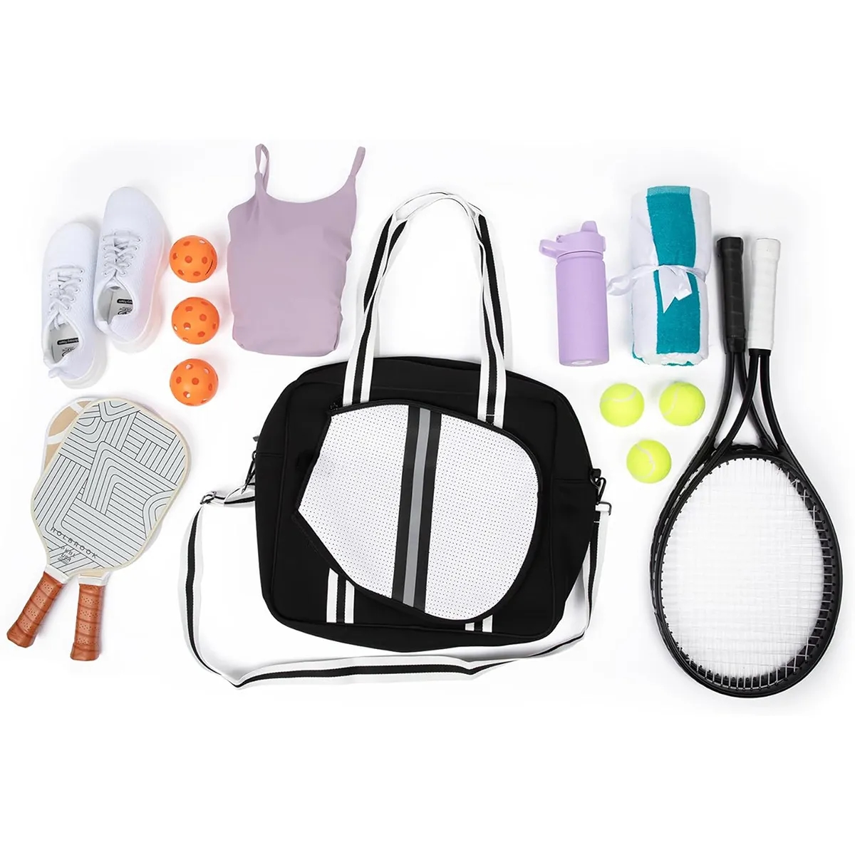 Large Durable Waterproof Nice Pickleball Backpack Tennis Bag 5
