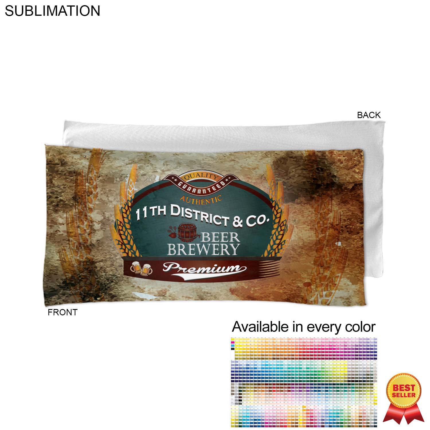 Absorbent Microfiber Dri-Lite Terry Beach, Travel Towel, 22x44, Sublimated Edge to Edge 1 side 2