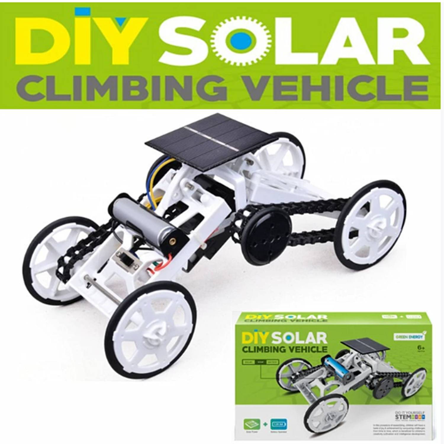 Kids Solar DIY Educational Assembly Car 8