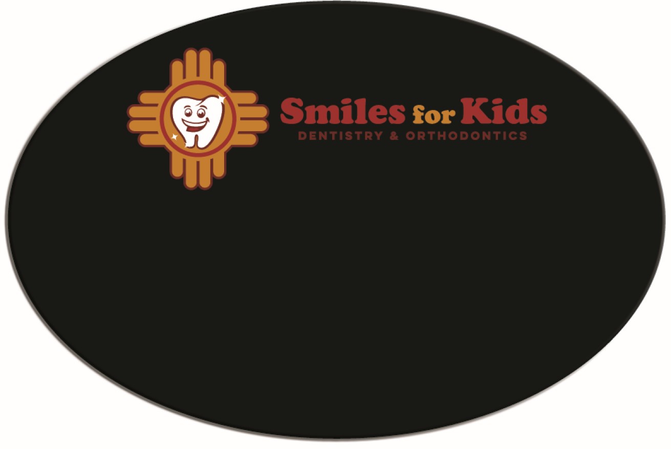 2 x 3" Black Oval Plastic Reusable Badge 2