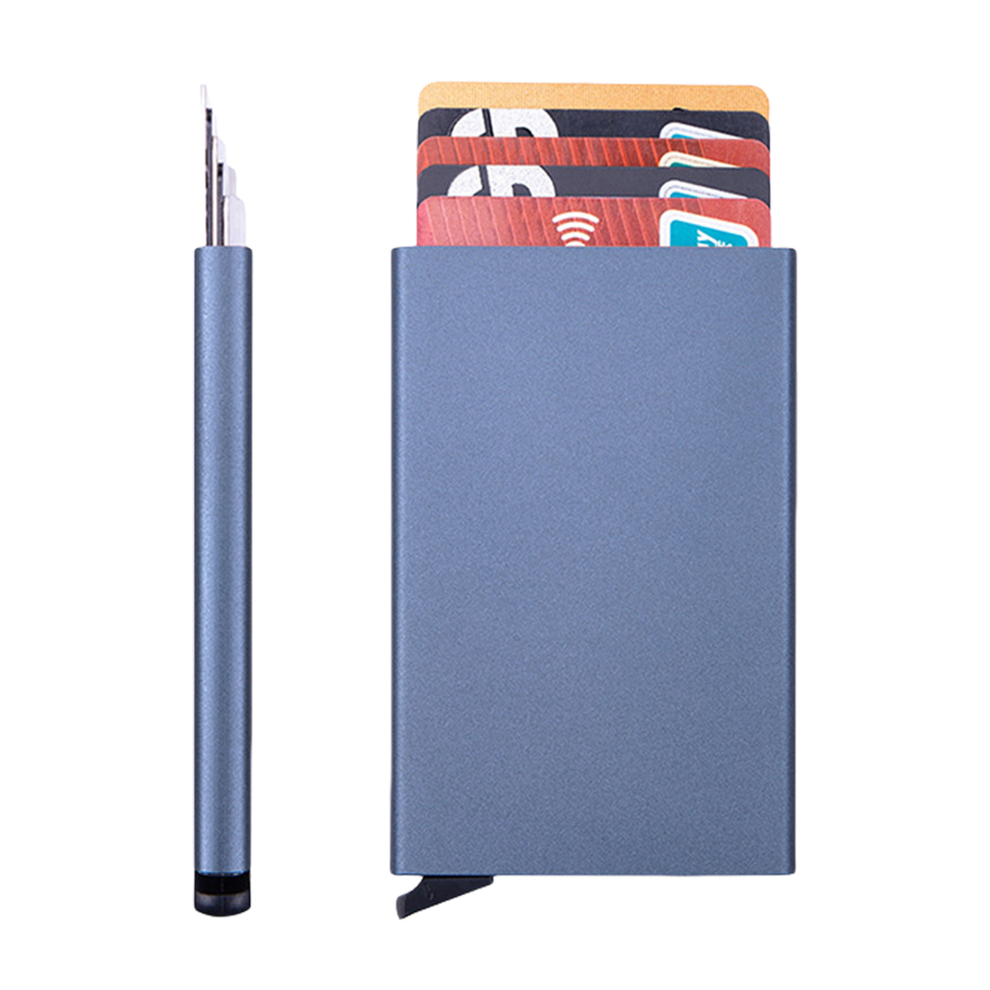 Anti-Magnetic RFID Blocking Automatic Pop-Up Card Holder for ID Credit Cards 5