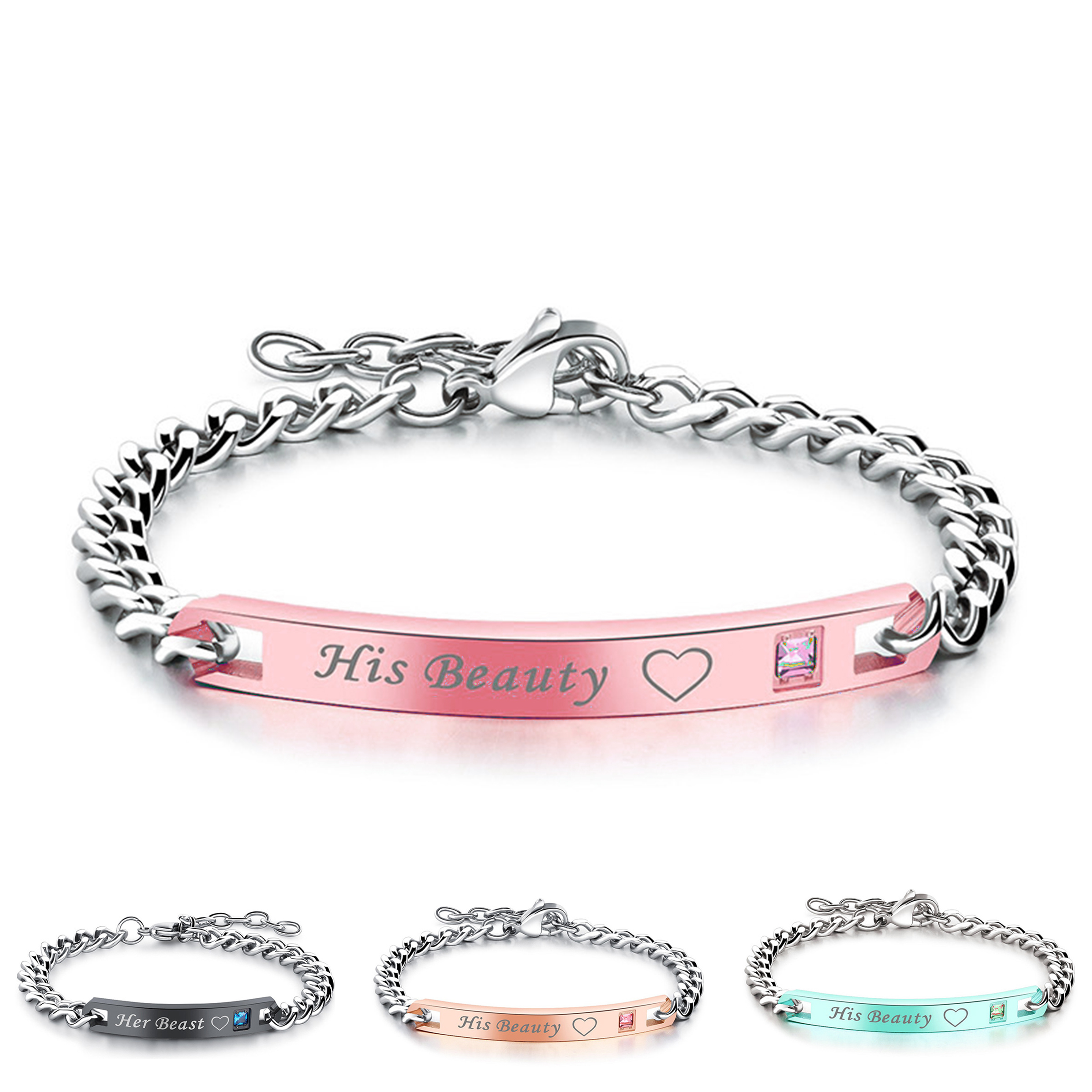 Durable Titanium Steel Bracelet with Customizable Logo Space 2