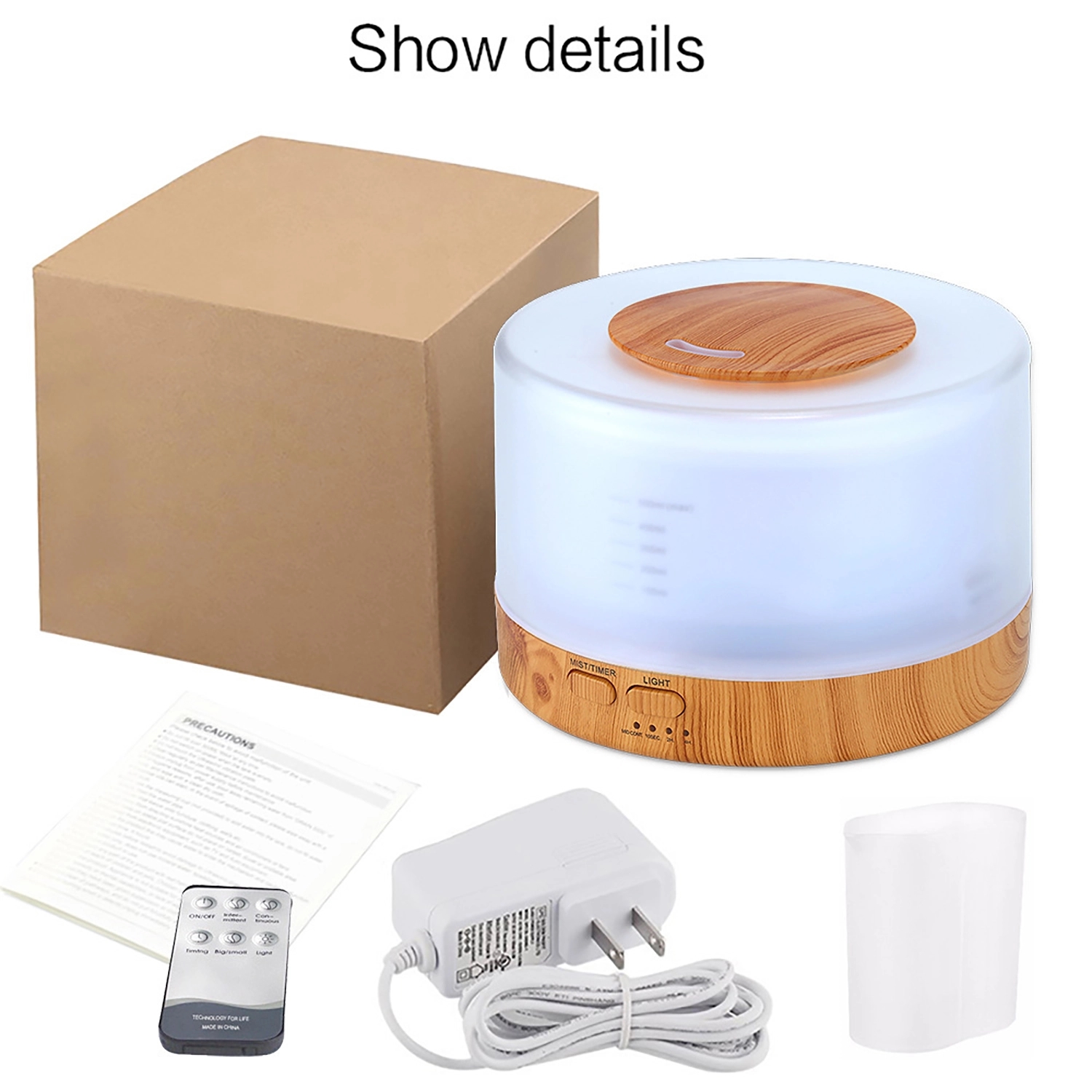 700Ml Remote Controlled Wood Grain Aromatherapy Machine 6