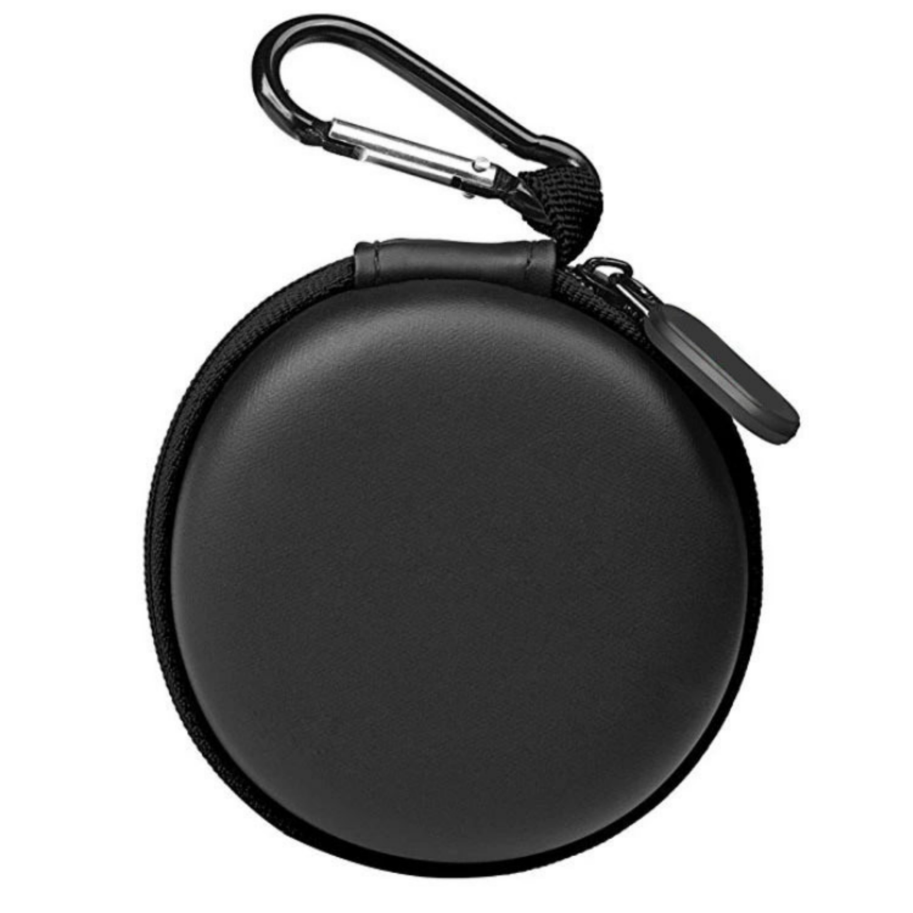 Round Zippered Electronics Travel Case with Carabiner 4
