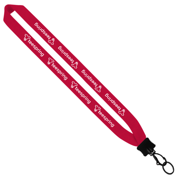 1" Cotton Lanyard with Plastic Clamshell & O-Ring 195