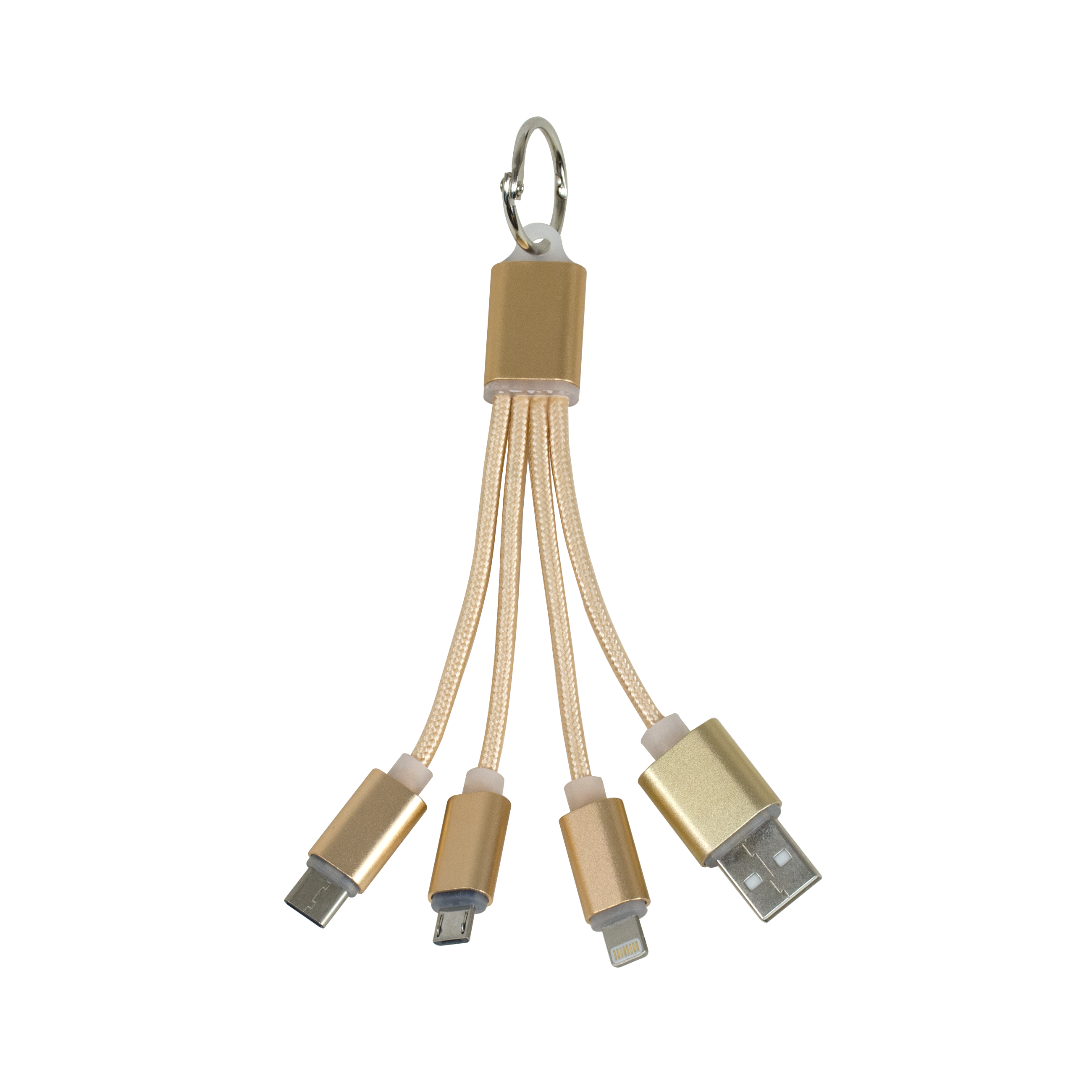 4-in-1 USB Keychain Charging Cable 3