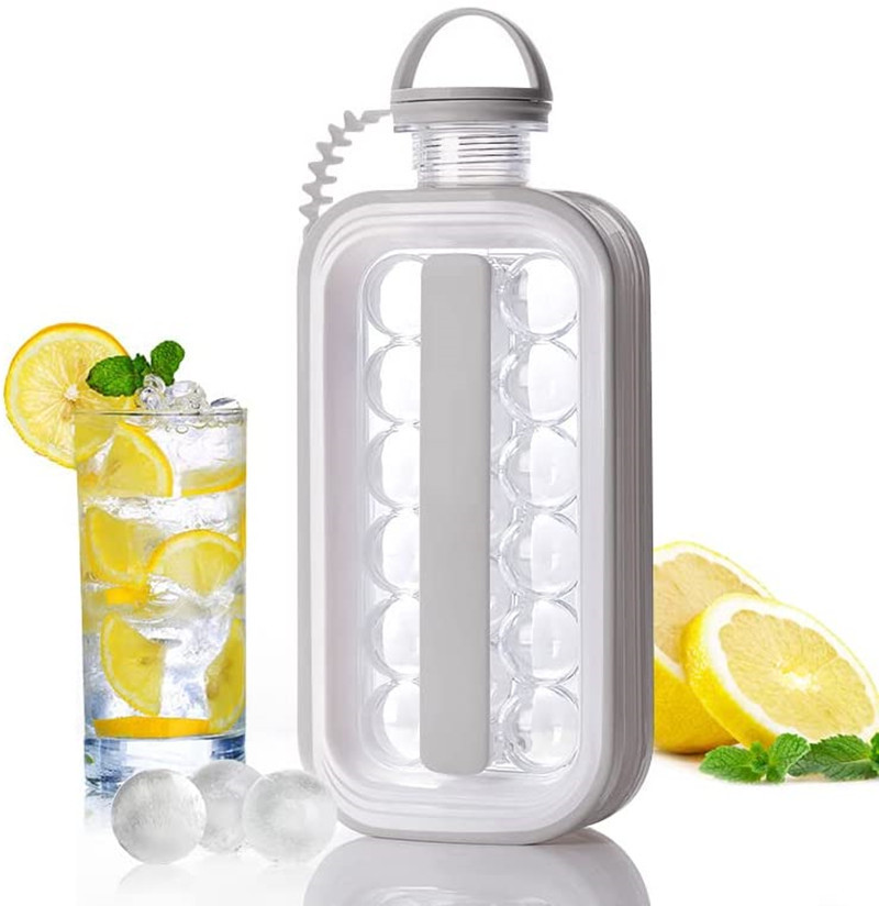 Portable Ice Ball Maker Kettle W/ 17 Grids Flat Body Lid Cooling Ice Pop 13