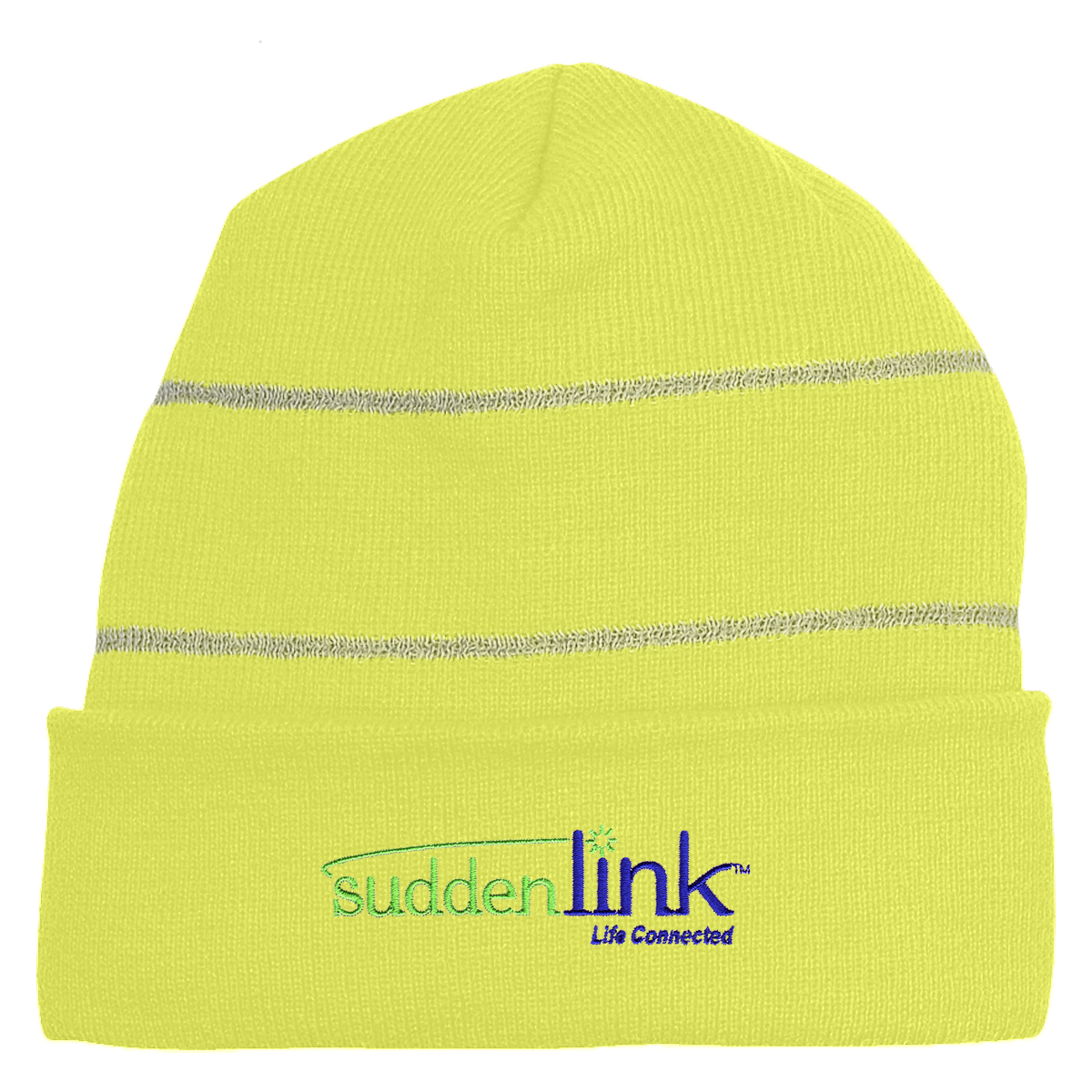 Knit Cuff Beanie With Reflective Stripes 6
