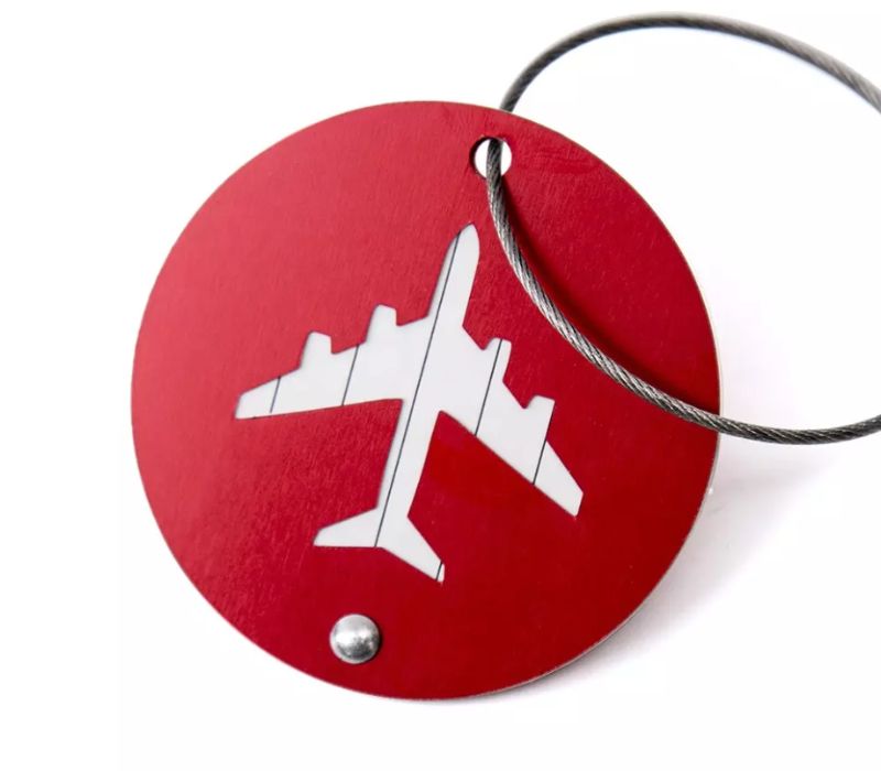 Round Aluminum Luggage Tag 10