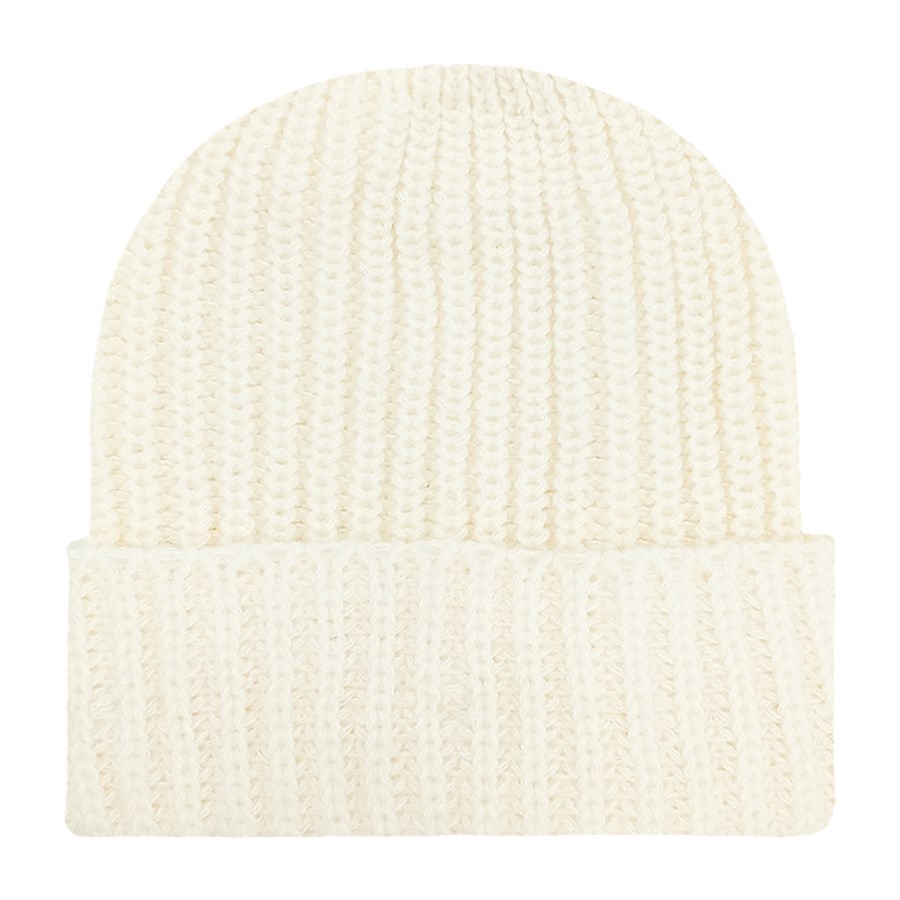 Chunky Ribbed Cuffed Beanie with Custom Logo - 100% Acrylic 58