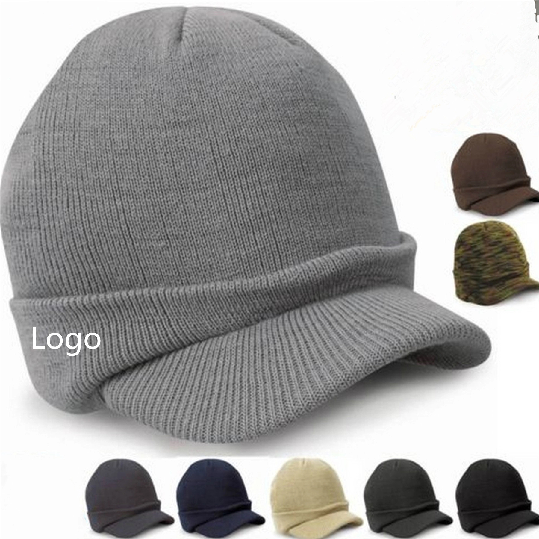 Knit Brim Beanie Cap 4
