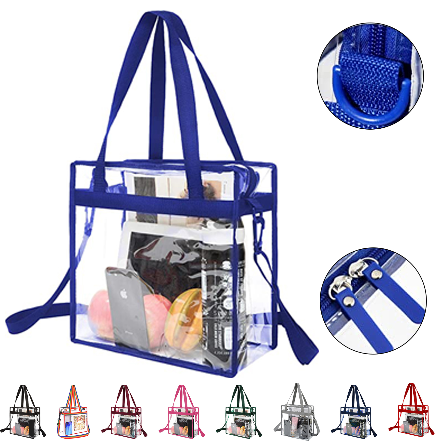 Clear Zip Top Box Tote 1