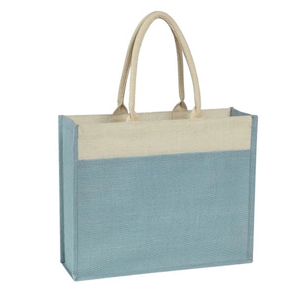 14 X17 X 5.5 Jute Tote Bag with Front Pocket 3