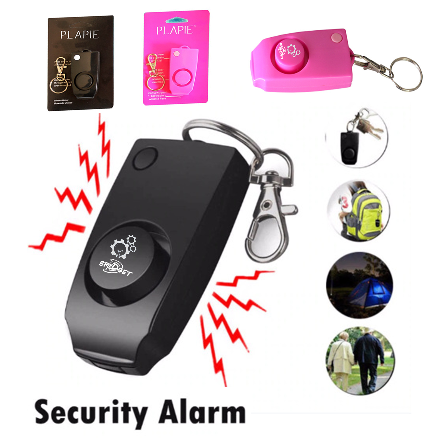 Square Alarm Key Chain 2