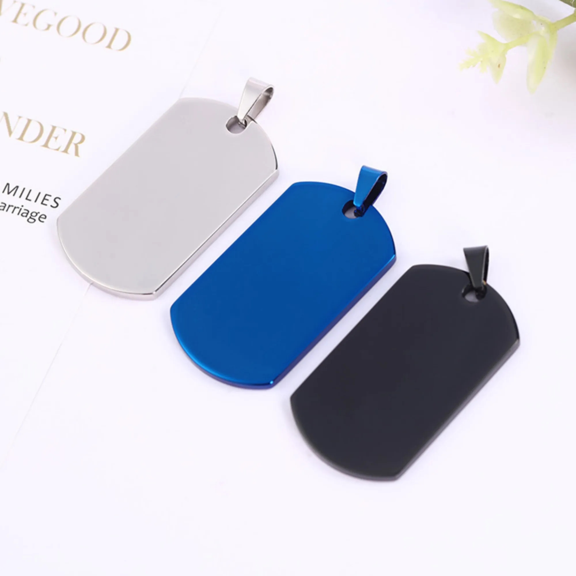 Stainless Steel Metal Tag Key Chains 5
