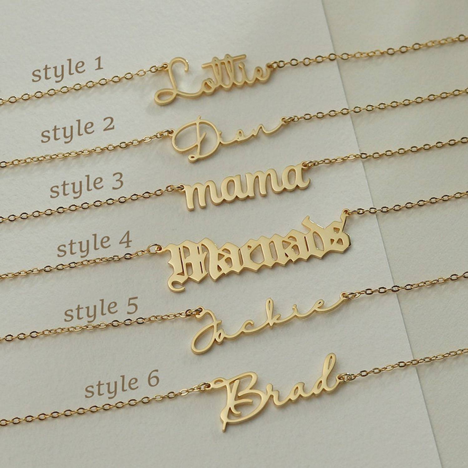 Custom Personalised 18K Gold Plated Name Necklace 5