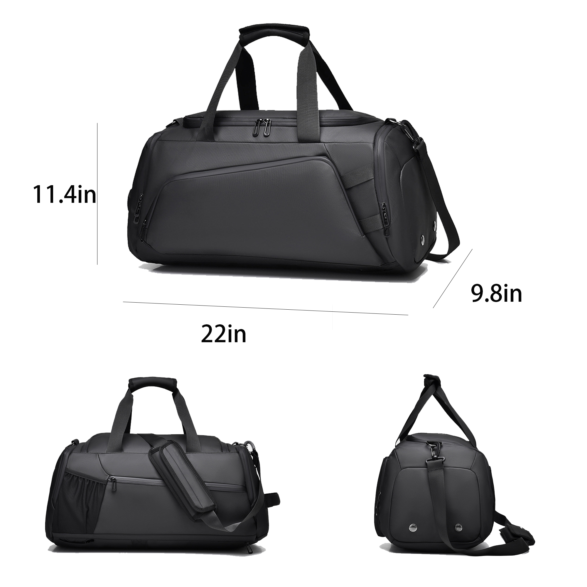 Waterproof Oxford Travel Duffel Bag with Multi-Pocket Design 7