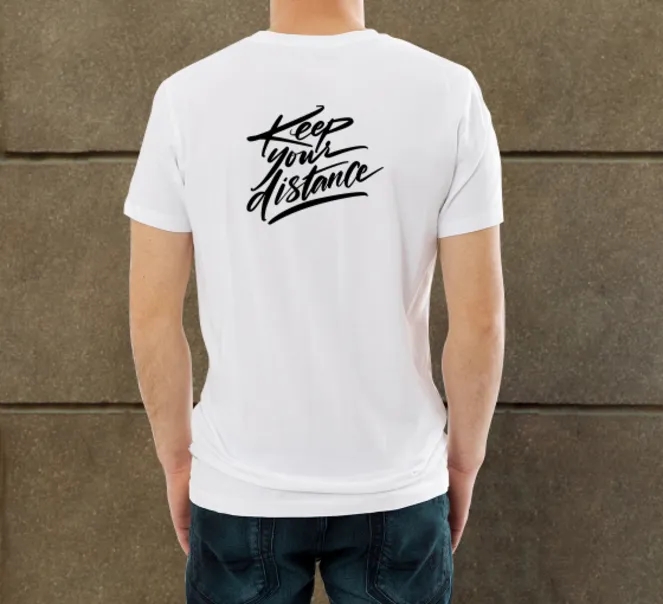 Men's White Printed T-Shirt - Crew Neck 2